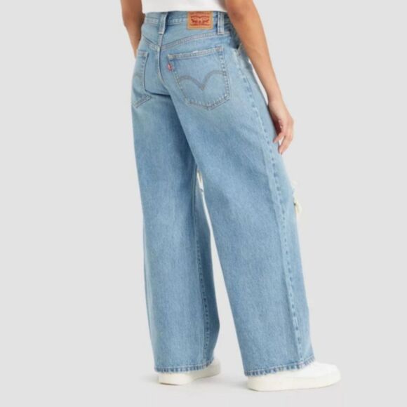 Levis Mid Rise Wide Leg Baggy Jeans 31 NWT - Picture 2 of 7